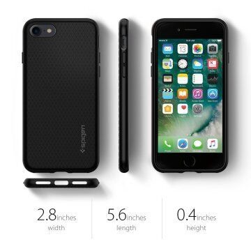 Spigen iPhone 7/8 ile Uyumlu Kılıf Liquid Air Armor Black