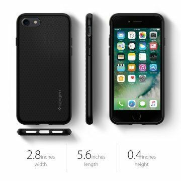 Spigen iPhone 7/8 ile Uyumlu Kılıf Liquid Air Armor Black
