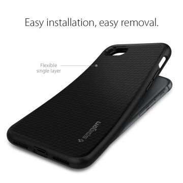 Spigen iPhone 7/8 ile Uyumlu Kılıf Liquid Air Armor Black