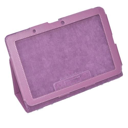 Iconia Tab A700 ile Uyumlu Standlı Deri Kılıf Mor Renk