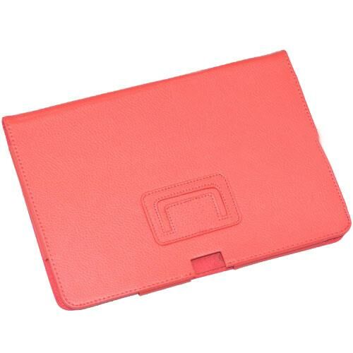 Iconia Tab A700 ile Uyumlu Standlı Deri Kılıf Kırmızı Renk