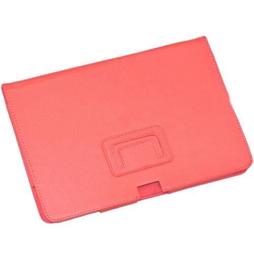 Iconia Tab A700 ile Uyumlu Standlı Deri Kılıf Kırmızı Renk