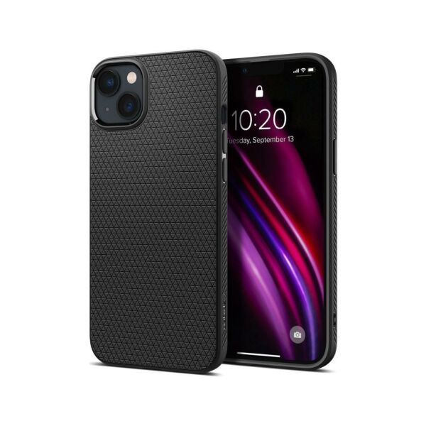 Spigen iPhone 14 Plus ile Uyumlu Kılıf Liquid Air Matte Black