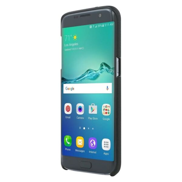 Galaxy S7 Edge ile Uyumlu Sert Kılıf Siyah (Out)