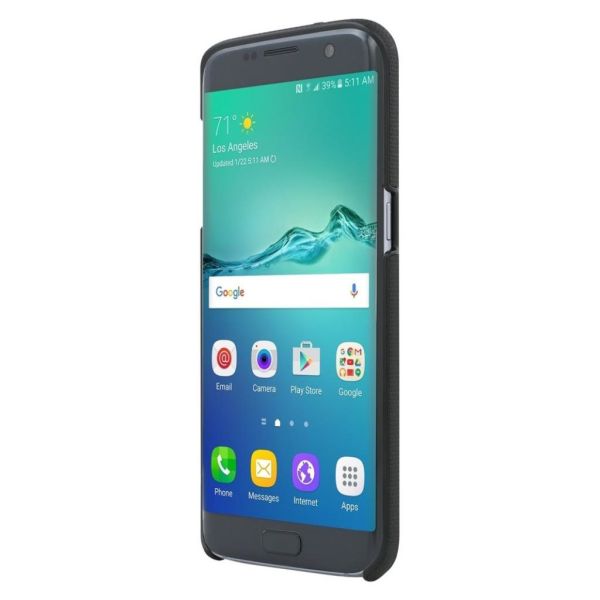 Galaxy S7 Edge ile Uyumlu Sert Kılıf Siyah (Out)