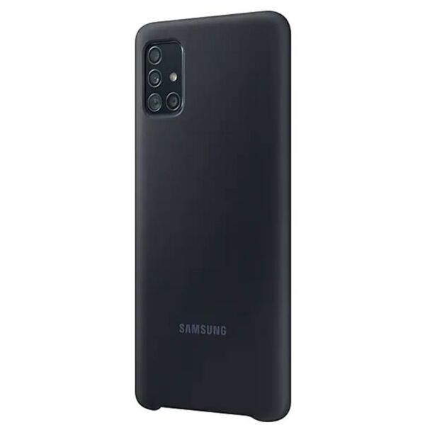 Galaxy A51 ile Uyumlu Silikon Kılıf Siyah EF-PA515TBEGWW