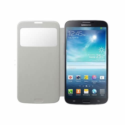 Galaxy Mega i9200 ile Uyumlu S View Cover Kılıf Beyaz EF-CI920BWEGWW