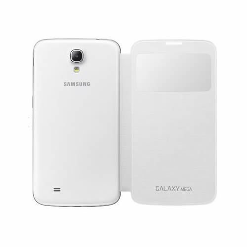 Galaxy Mega i9200 ile Uyumlu S View Cover Kılıf Beyaz EF-CI920BWEGWW