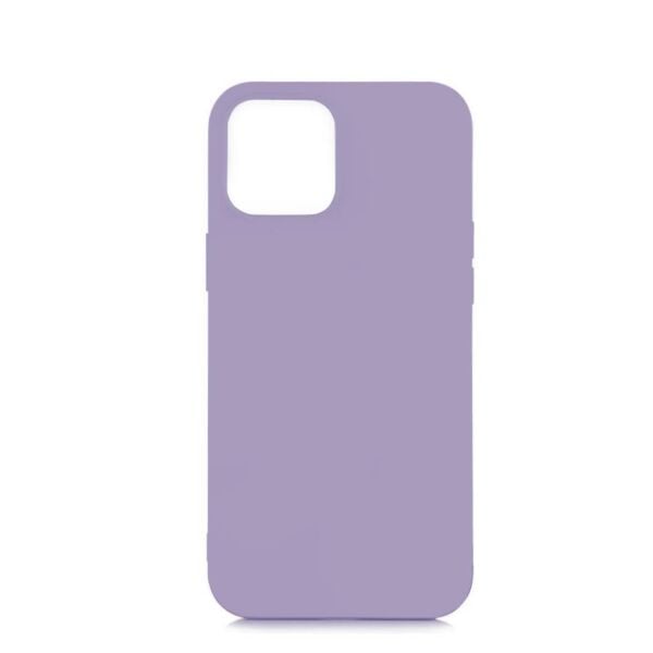 iPhone 12 Mini (5.4'') ile Uyumlu Cappy Silikon Kılıf Lila
