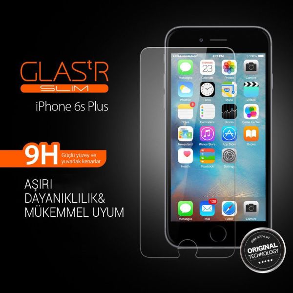 Spigen iPhone 6s Plus/6 Plus Cam ile Uyumlu Ekran Koruyucu GLAS.tR SLIM