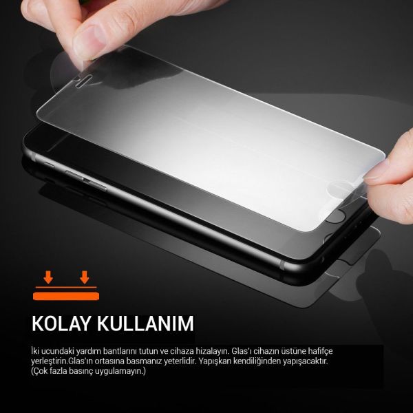 Spigen iPhone 6s Plus/6 Plus Cam ile Uyumlu Ekran Koruyucu GLAS.tR SLIM