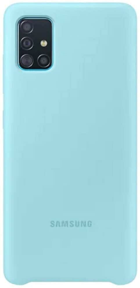 Galaxy A51 ile Uyumlu Silikon Kılıf Mavi EF-PA515TLEGWW