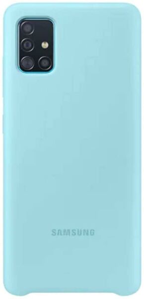 Galaxy A51 ile Uyumlu Silikon Kılıf Mavi EF-PA515TLEGWW