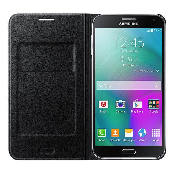 Galaxy E7 ile Uyumlu Flip Wallet Kılıf Siyah EF-WE700BBEGWW (Outlet)