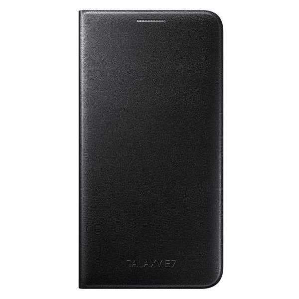 Galaxy E7 ile Uyumlu Flip Wallet Kılıf Siyah EF-WE700BBEGWW (Outlet)