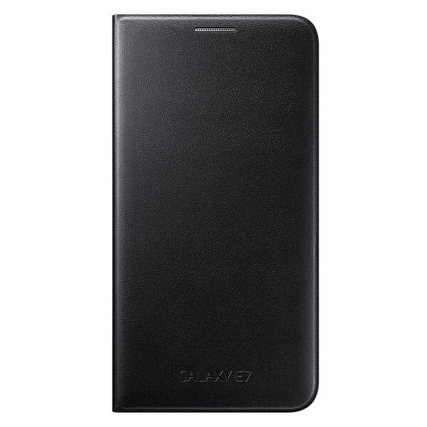 Galaxy E7 ile Uyumlu Flip Wallet Kılıf Siyah EF-WE700BBEGWW (Outlet)
