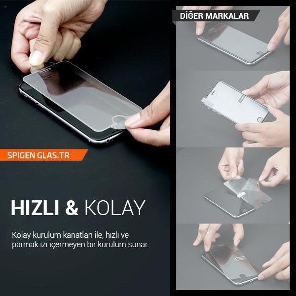 Spigen iPhone 6s/6 ile Uyumlu Cam Ekran Koruyucu GLAS.tR SLIM
