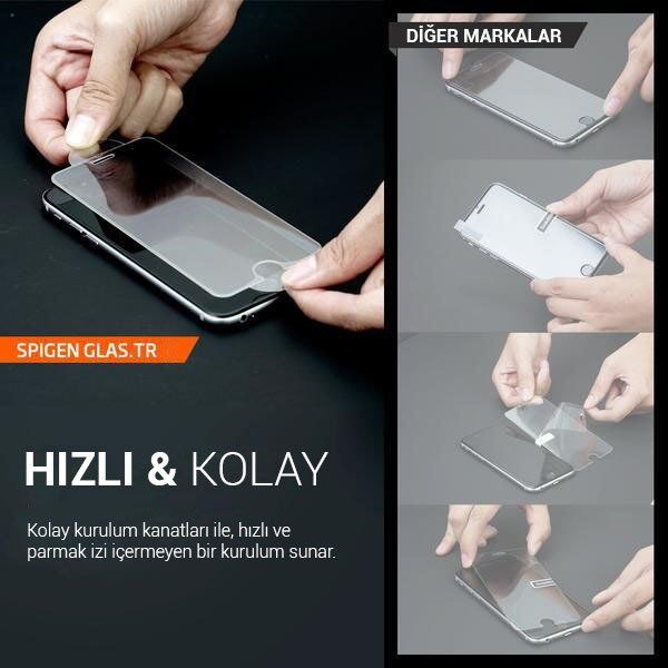 Spigen iPhone 6s/6 ile Uyumlu Cam Ekran Koruyucu GLAS.tR SLIM