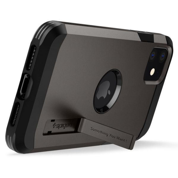 Spigen iPhone 11 Pro ile Uyumlu Kılıf Tough Armor XP Gunmetal