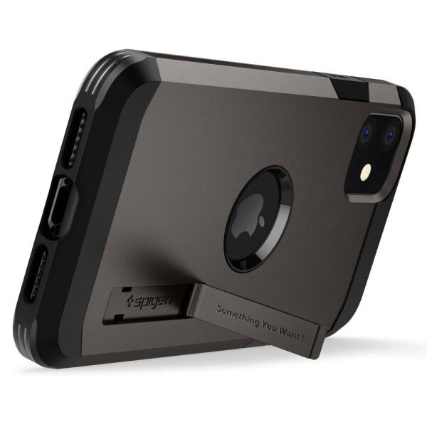 Spigen iPhone 11 Pro ile Uyumlu Kılıf Tough Armor XP Gunmetal