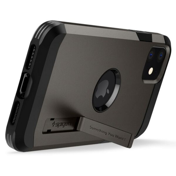 Spigen iPhone 11 Pro ile Uyumlu Kılıf Tough Armor XP Gunmetal
