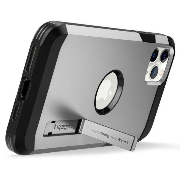 Spigen iPhone 11 Pro ile Uyumlu Kılıf Tough Armor XP Gunmetal
