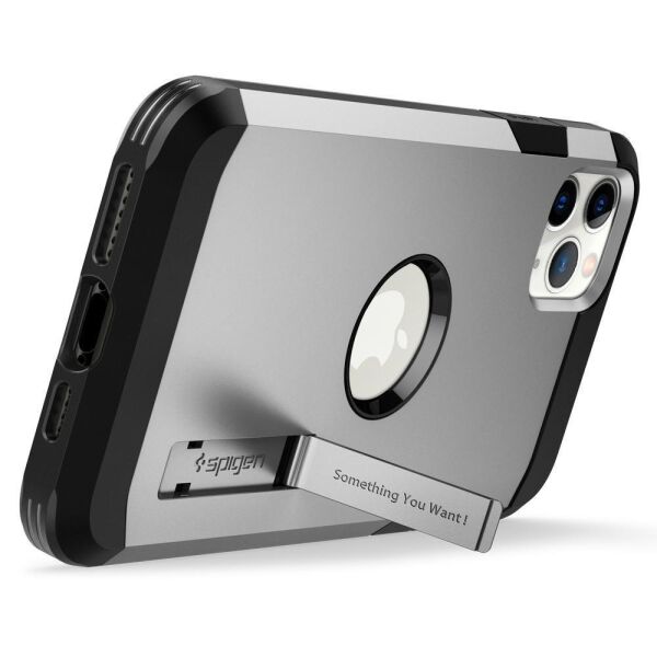 Spigen iPhone 11 Pro ile Uyumlu Kılıf Tough Armor XP Gunmetal