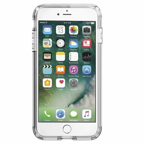 Spigen iPhone 7 Plus ile Uyumlu Kılıf Hybrid Armor Satin Silver