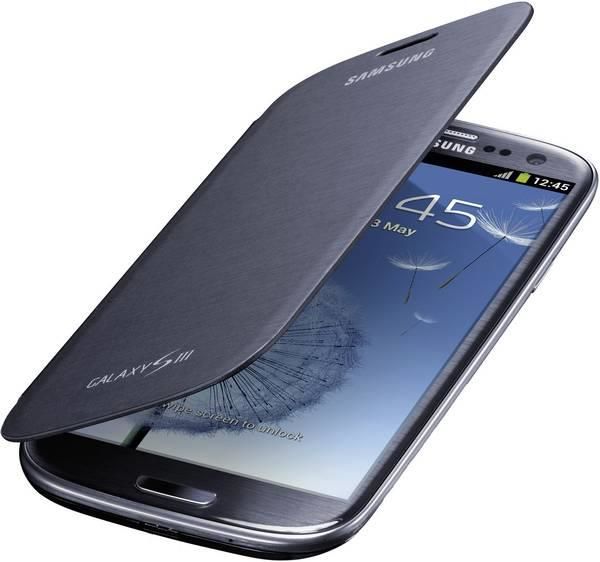 Galaxy S3 i9300 ile Uyumlu Flip Cover Kılıf EFC-1G6FBECSTD Siyah (Out)