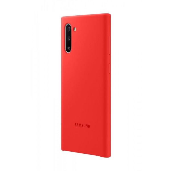 Galaxy Note 10 ile Uyumlu Silikon Kılıf Kırmızı EF-PN970TREGWW