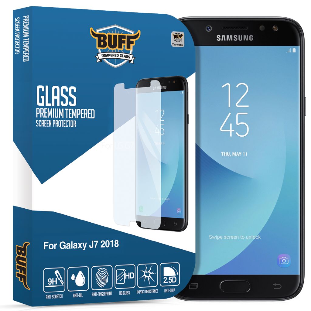 Buff Glass Galaxy J7 2018 ile Uyumlu Ekran Koruyucu Cam