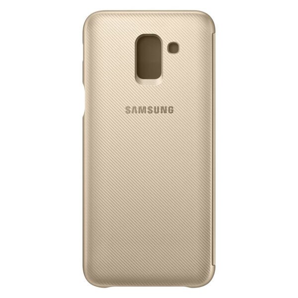 Galaxy J6 2018 ile Uyumlu Wallet Cover Kılıf Altın EF-WJ600CFEGWW (Out)