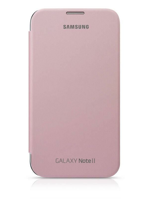 Galaxy Note 2 N7100 ile Uyumlu Flip Cover Kılıf Açık Pembe EFC-1J9FIEGSTD (Out)