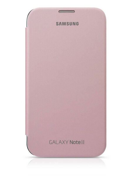Galaxy Note 2 N7100 ile Uyumlu Flip Cover Kılıf Açık Pembe EFC-1J9FIEGSTD (Out)