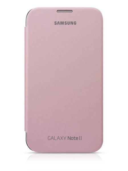 Galaxy Note 2 N7100 ile Uyumlu Flip Cover Kılıf Açık Pembe EFC-1J9FIEGSTD (Out)