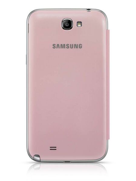 Galaxy Note 2 N7100 ile Uyumlu Flip Cover Kılıf Açık Pembe EFC-1J9FIEGSTD (Out)