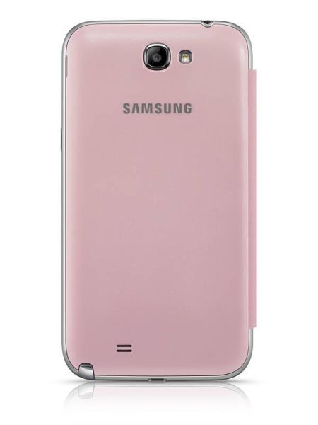 Galaxy Note 2 N7100 ile Uyumlu Flip Cover Kılıf Açık Pembe EFC-1J9FIEGSTD (Out)