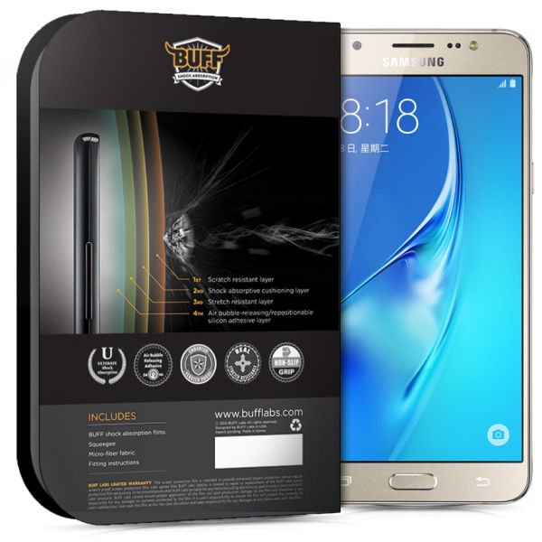 Buff Galaxy J7 2016 ile Uyumlu Darbe Emici Ekran Koruyucu Film