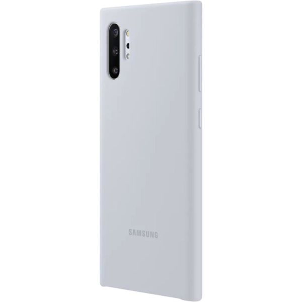 Galaxy Note 10 Plus ile Uyumlu Kılıf Silicone Cover Gümüş EF-PN975TSEGWW (Out)
