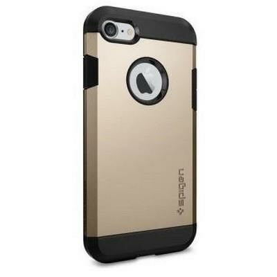 Spigen iPhone 7 ile Uyumlu Kılıf Tough Armor Champagne Gold