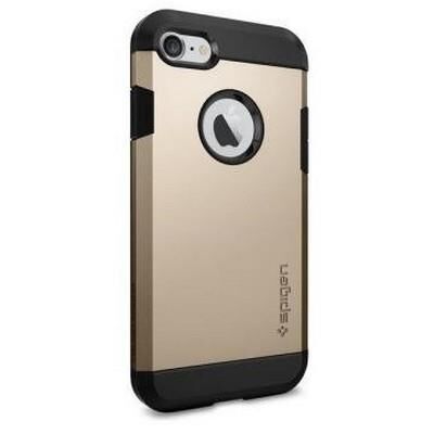 Spigen iPhone 7 ile Uyumlu Kılıf Tough Armor Champagne Gold
