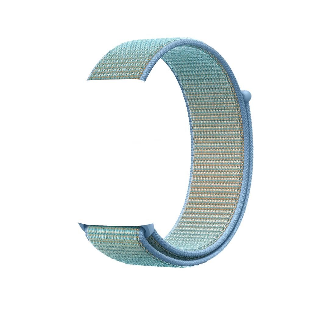 Apple Watch ile Uyumlu 42-44mm Kumaş Kayış Açık Mavi