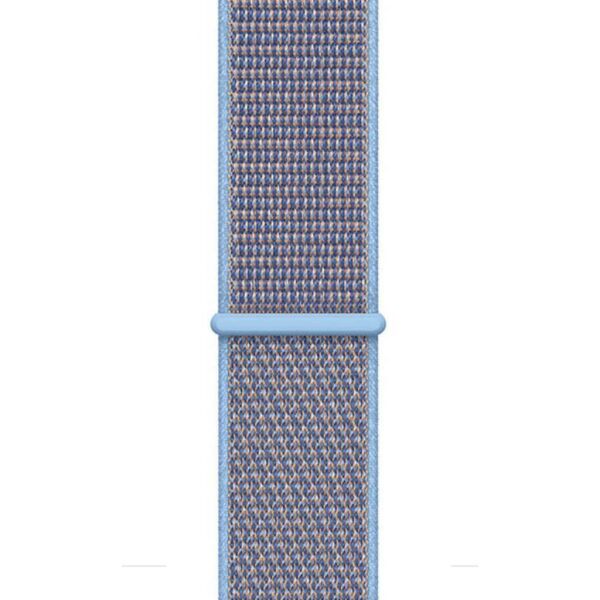 Apple Watch ile Uyumlu 42-44mm Kumaş Kayış Mavi/Mor