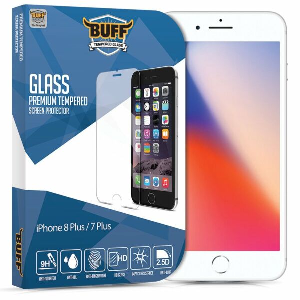 Buff iPhone 8 Plus / 7 Plus ile Uyumlu Privacy Ekran Koruyucu