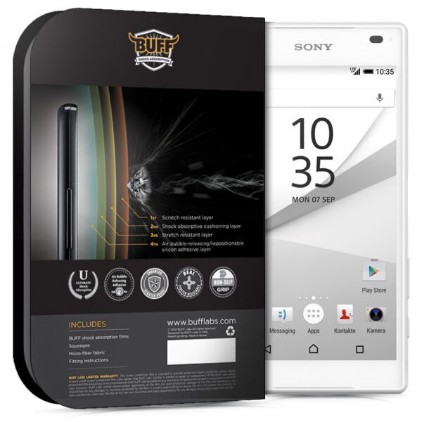 Buff Xperia Z5 Compact ile Uyumlu Darbe Emici Ekran Koruyucu Film