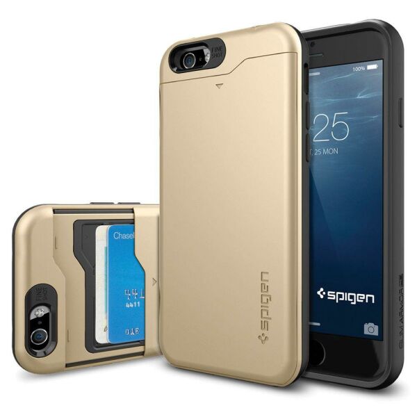 Spigen iPhone 6/6s ile Uyumlu Kılıf Slim Armor CS Champagne Gold