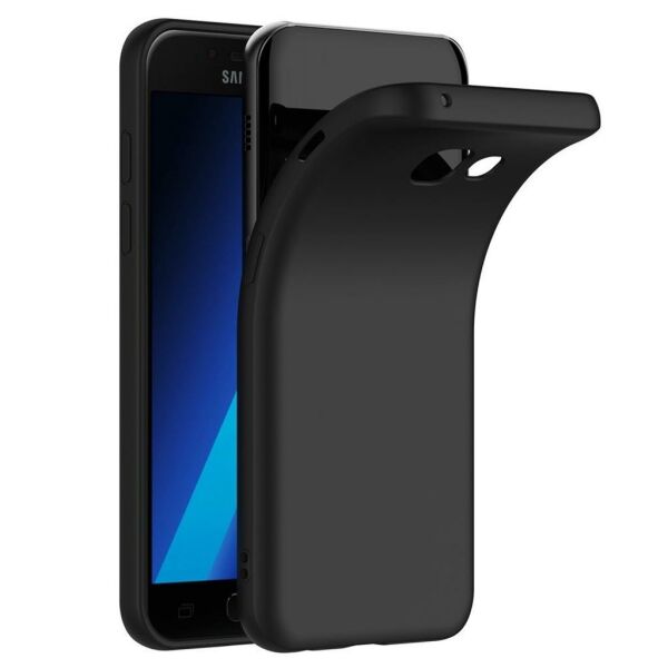 Zore Galaxy A7 2017 ile Uyumlu Premier Silikon Kılıf Siyah