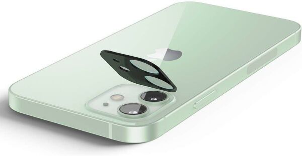 Spigen iPhone 12 ile Uyumlu Kamera Lens Cam Ekran Koruyucu Glas.tR Optik (2 Adet) Green