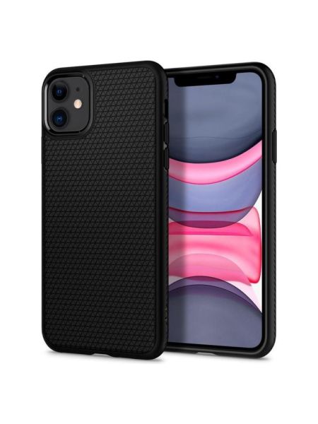 Spigen iPhone 11 ile Uyumlu Kılıf Liquid Air Matte Black