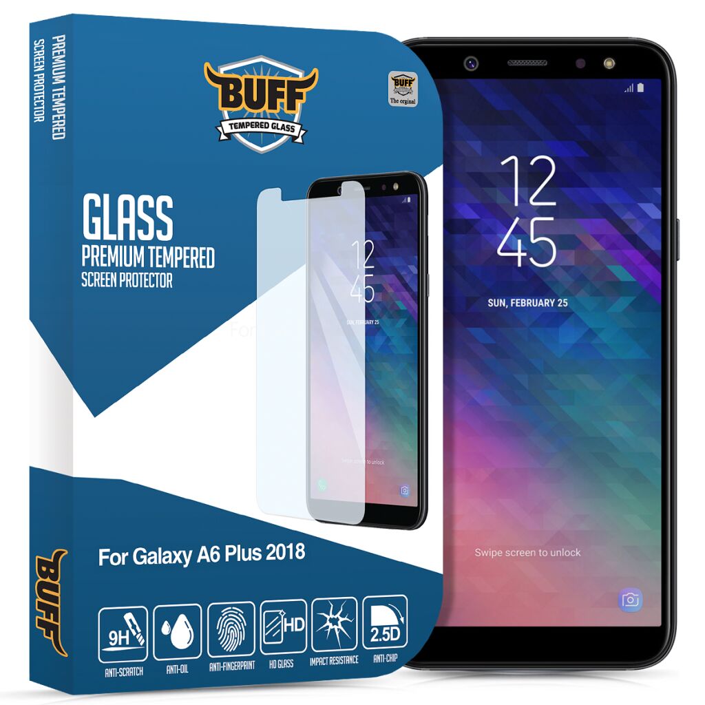 Buff Glass Galaxy A6 Plus 2018 ile Uyumlu Ekran Koruyucu Cam